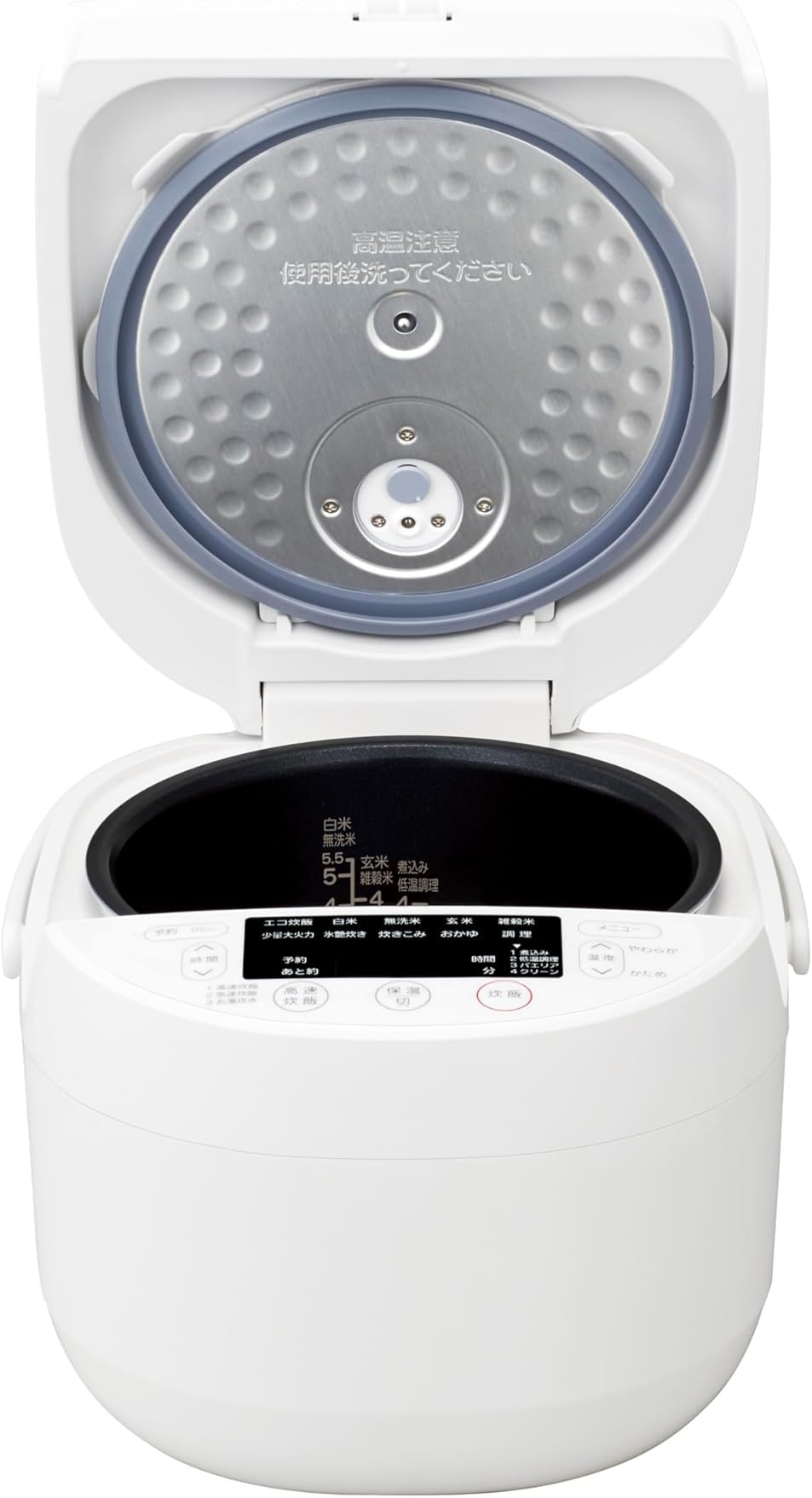 Amazon | ホワイト 5.5合炊きマイコンジャー炊飯器 内ぶた「調圧弁」と